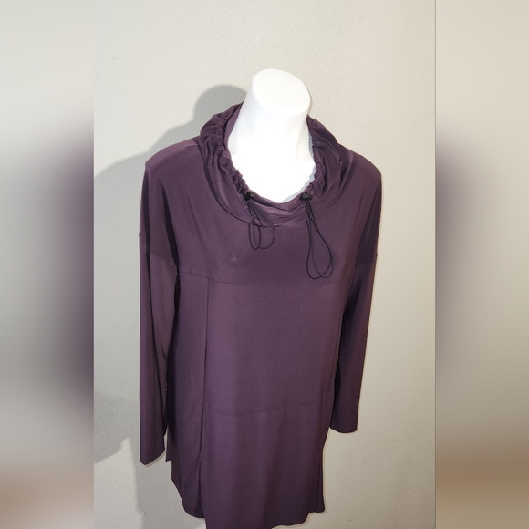 Sun Kim Purple Cowl Neck Joann Tunic - Picture 4 of 8